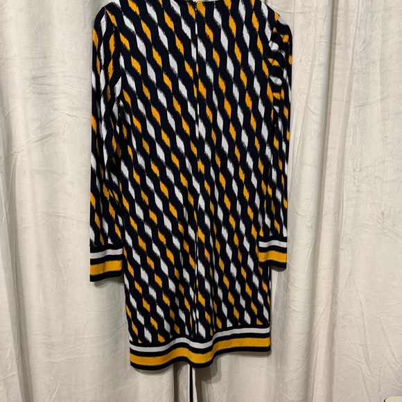 Michael Kors Blue and Gold Long Sleeve Dress - Picture 4 of 4
